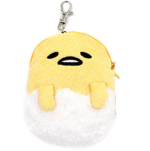Gudetama Pass Case Retractable Plush Coin Purse Sanrio Japan
