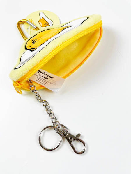 Gudetama Plush Key Holder with Cip Plush Keychain Sanrio Japan