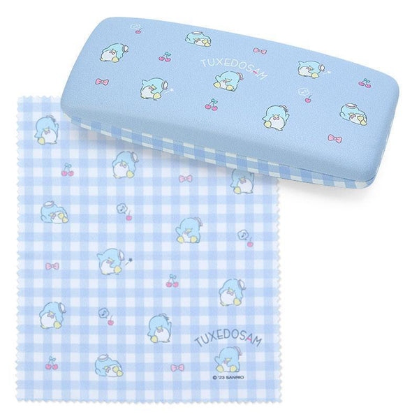 Tuxedosam Glasses Case with Cloth Gingham Sanrio Japan