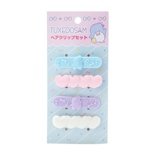 Tuxedo Sam Mini Hair Clip Set Sanrio Japanese Bow Hair Barrette (1 set)
