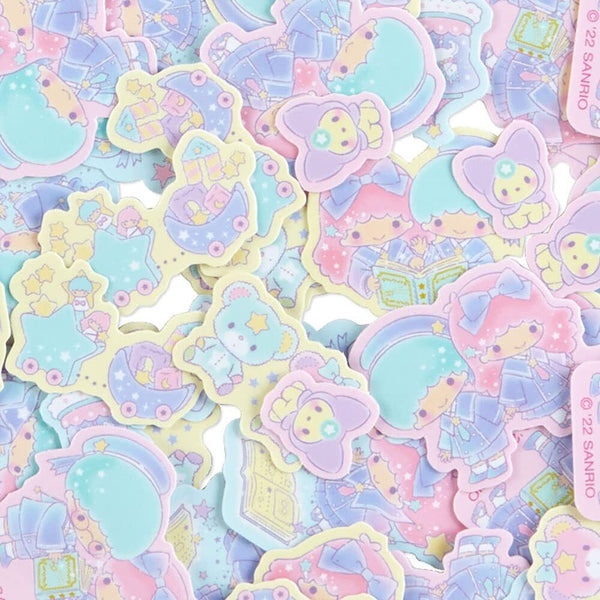 Little Twin Stars Flake Stickers with Case Illustration Series Sanrio Stationery
